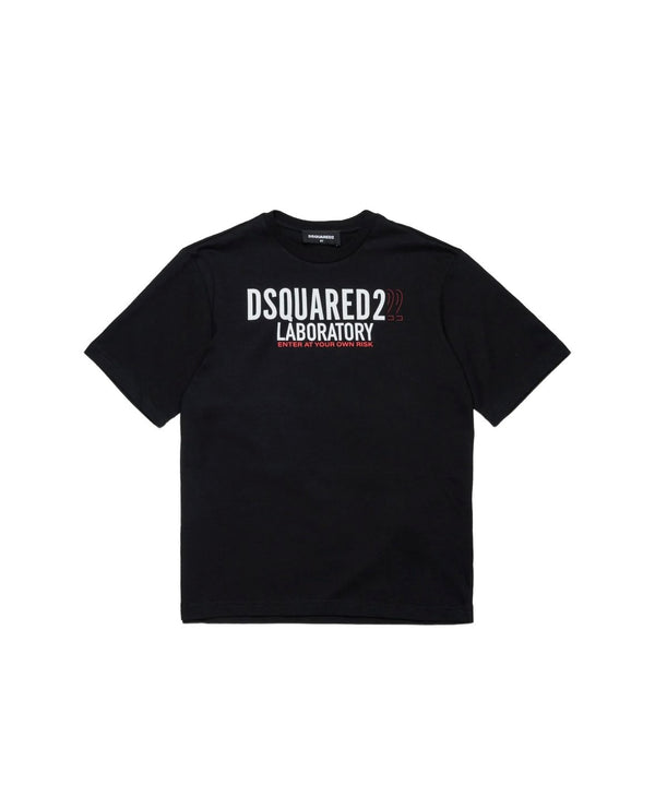 Shirt mezza manica di cotone con scritta