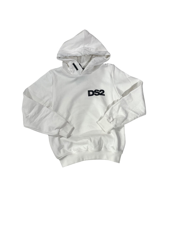 Felpa con cappuccio e logo piccolo laterale