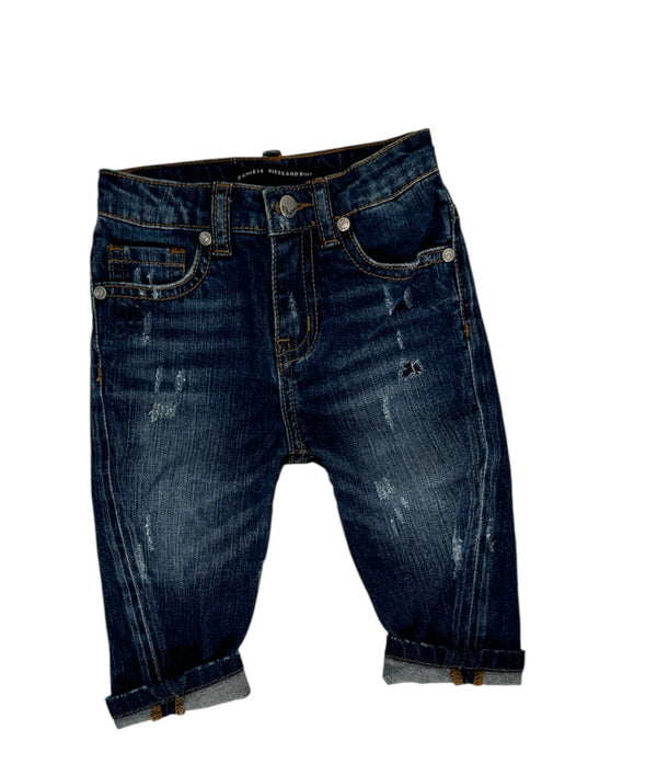 Jeans con bottoncino e zip