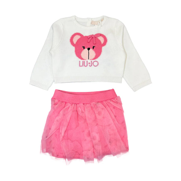 Completo maglia con gonna di tulle