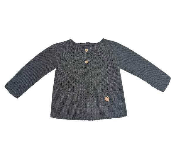 Maglia con Traforature, Chiusura Dietro con Bottoncini in Legno