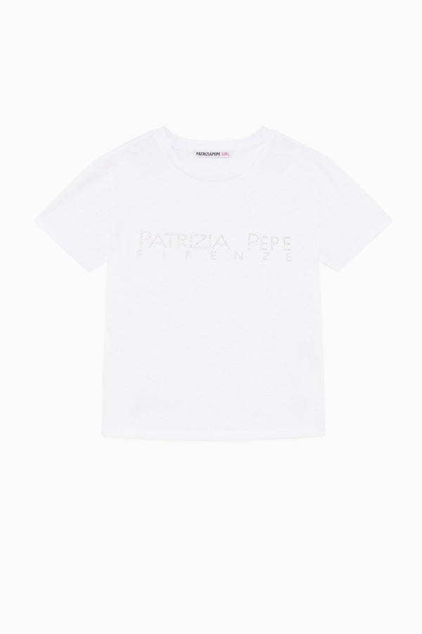 Maglia TOP con scritta brillantinata