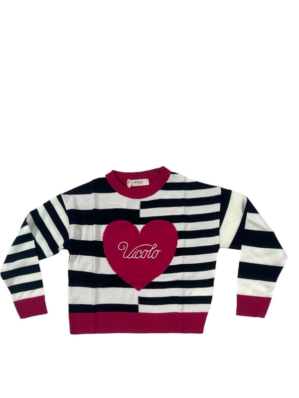 MAGLIONE A RIGHE GIROCOLLO