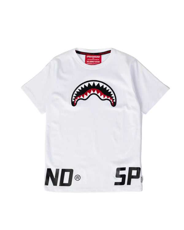 Shirt mezza manica di cotone con logo grande