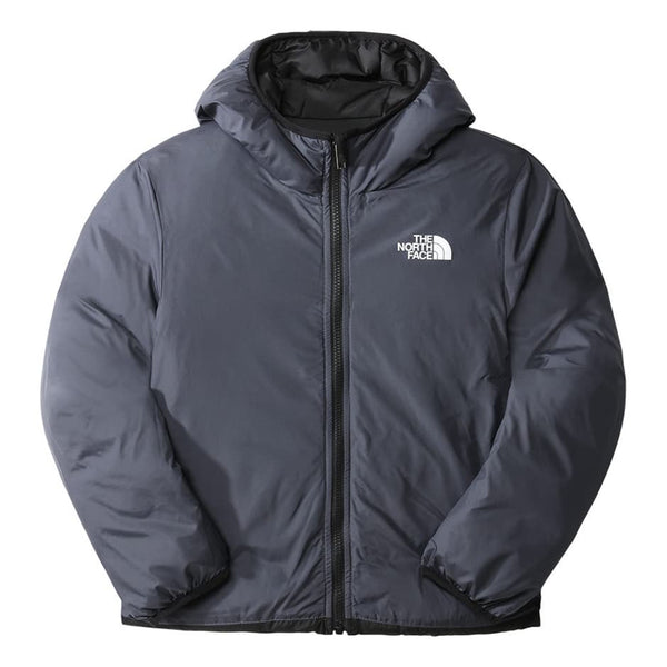 Giubbino con Cappuccio DOUBLE-FACE. Tasche con Cerniere. Chiusura a Zip.