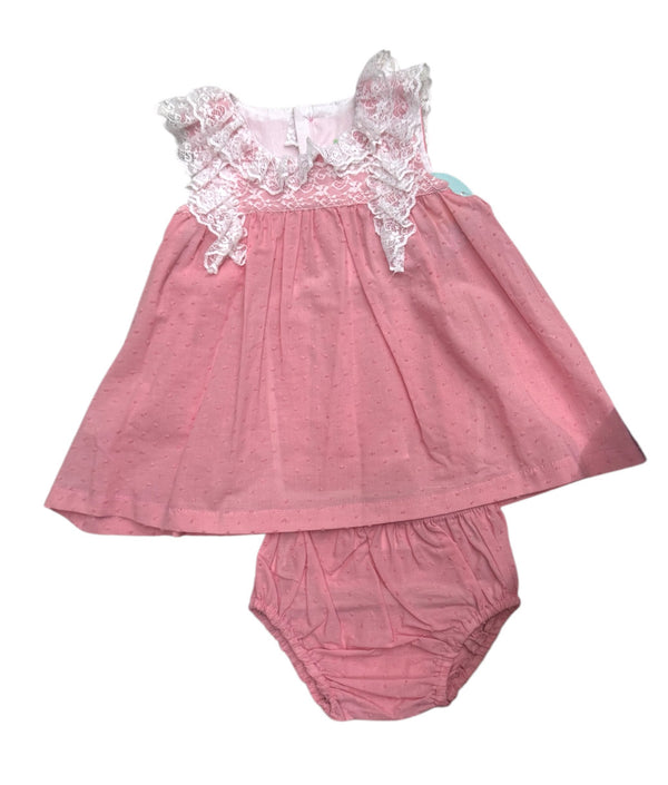 Vestito giro maniche con merletto