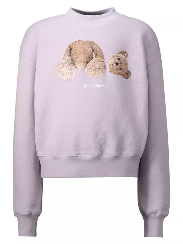 Felpa Girocollo BEAR CREWNECK LILAC BROWN