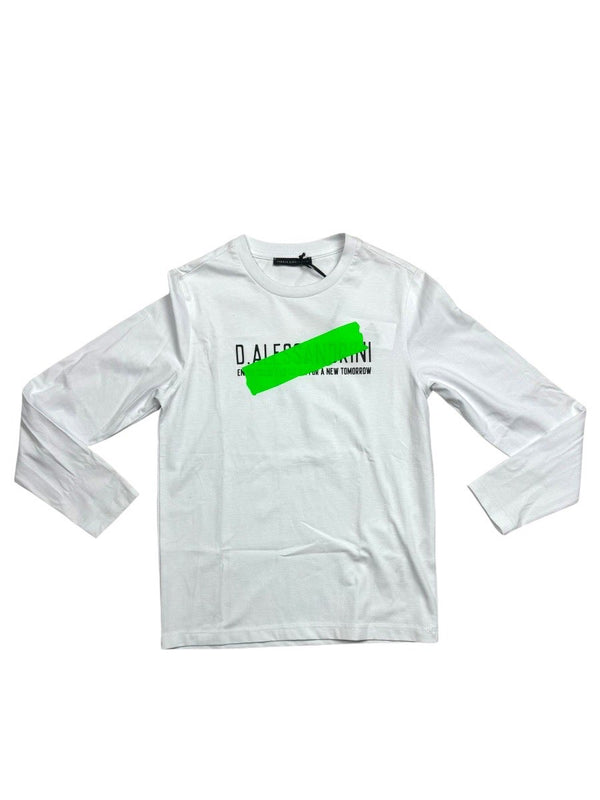 T-shirt maniche lunghe con scritta centrale