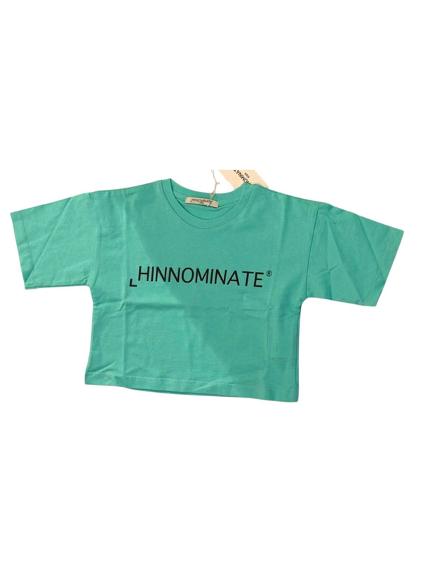 Shirt corta di cotone con logo grande