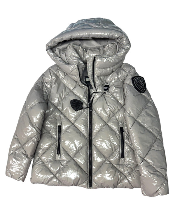 GREW JUNIOR - Giubbino imbottito con cappuccio in tessuto lucido