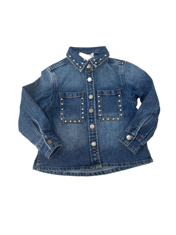 Camicia di jeans con borchie