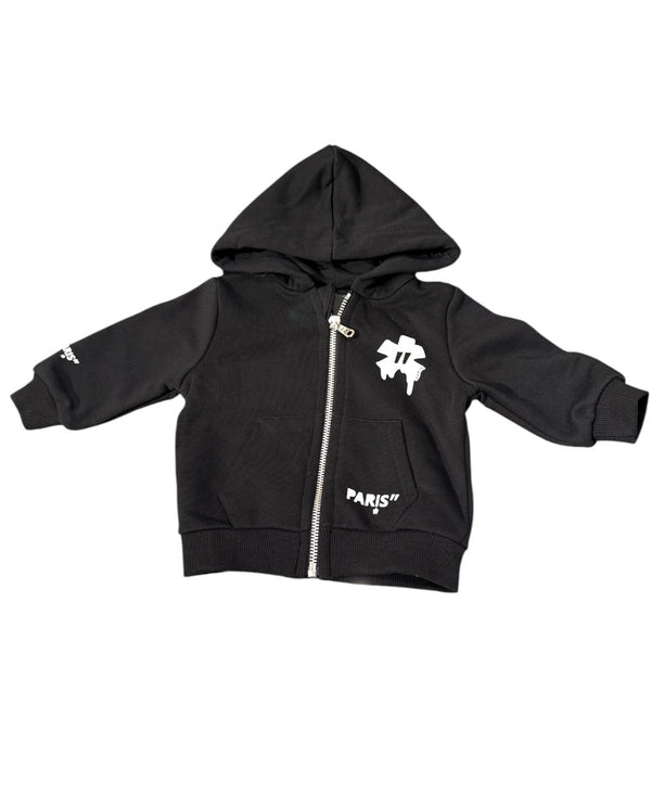 Felpa con zip e cappuccio