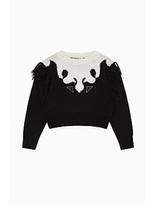 Maglione  girocollo con brillantini