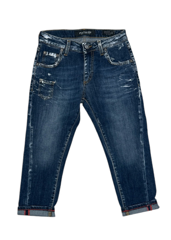 Jeans denim con taschino