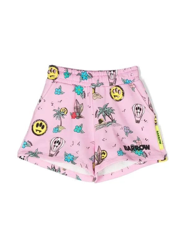 Short di felpa a fantasia