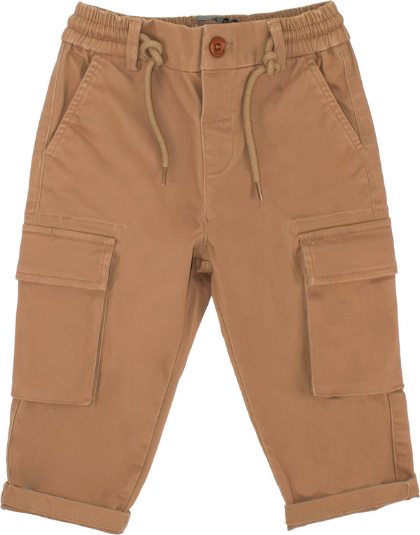 Pantalone con tasconi e elastico in vita