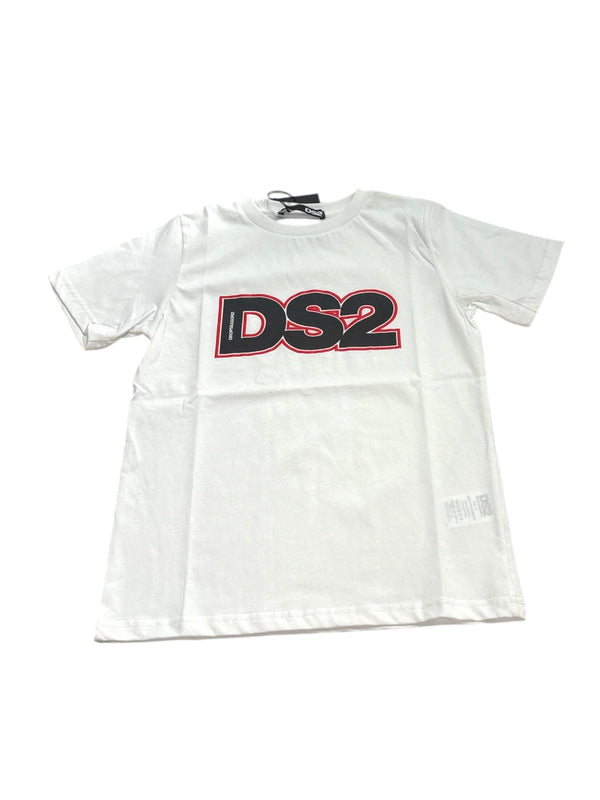 T-shirt mezza manica di cotone con scritta grande