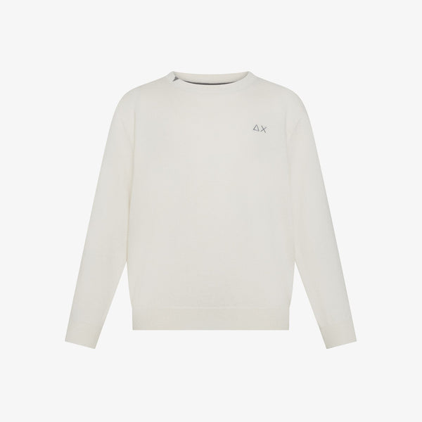 Maglioncino girocollo in lana rasata