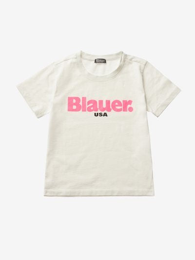 T-shirt mezza manica tinta unita con logo