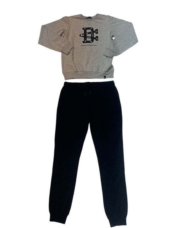 Completo tuta felpa girocollo e pantalone