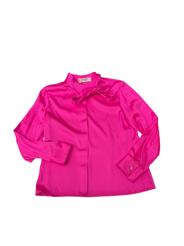 Camicia in seta con fiocco