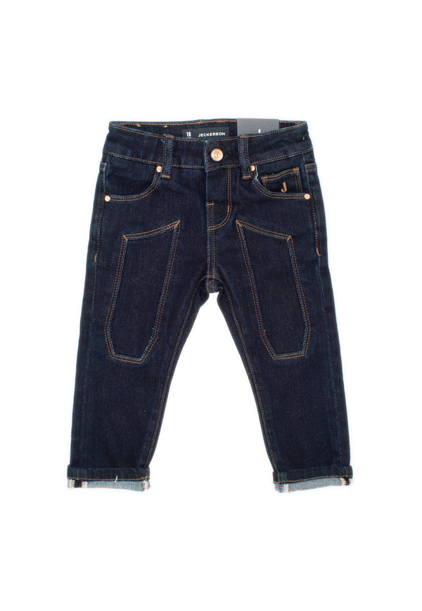 Jeans 5 tasche con toppa