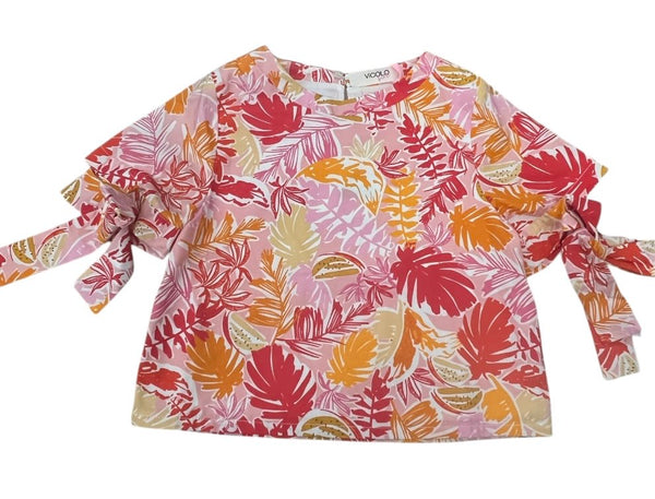CAMICIA CON FIOCCO SULLE MANICA