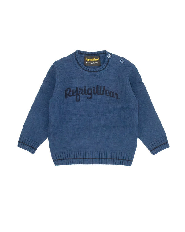 Maglioncino tinta unita con logo