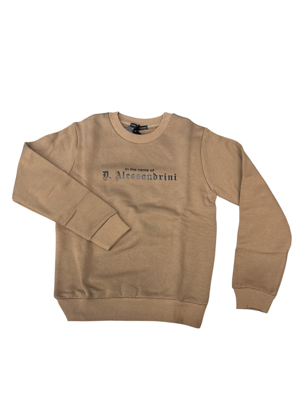 Felpa tinta unita con logo