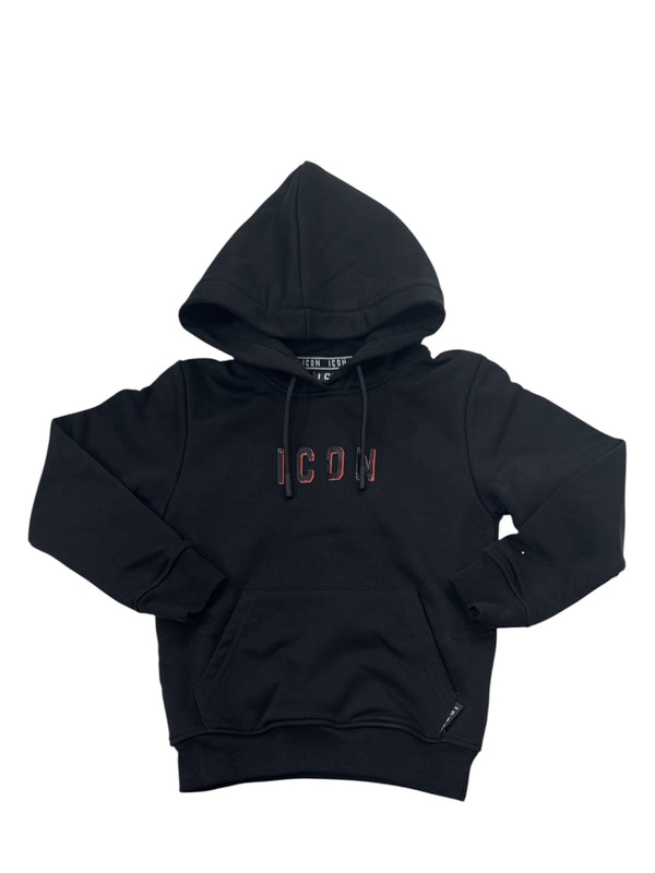 Felpa con cappuccio e scritta piccola