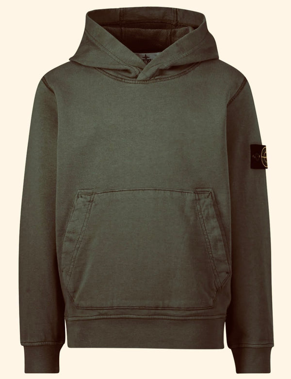 Felpa con Cappuccio Toppa con Logo sulla Manica e Tasca Frontale