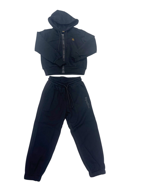 completi di tuta con felpa zip e cappuccio