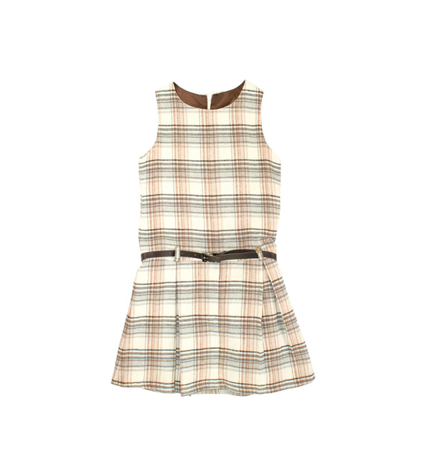 Abito quadri con cinturina