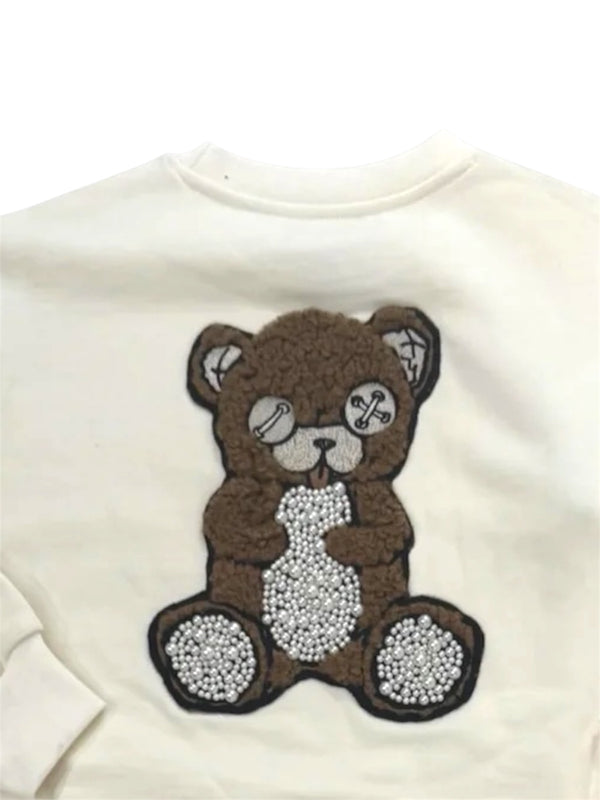 Felpa girocollo tinta unita con logo