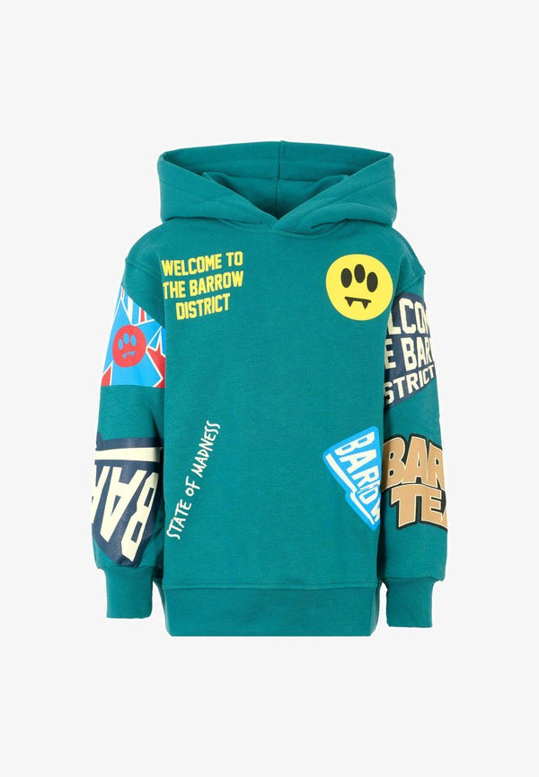 Felpa con cappuccio e stampa con logo