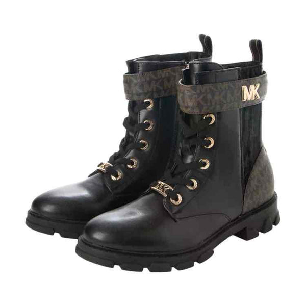 stivaletto con lacci e zip su lato