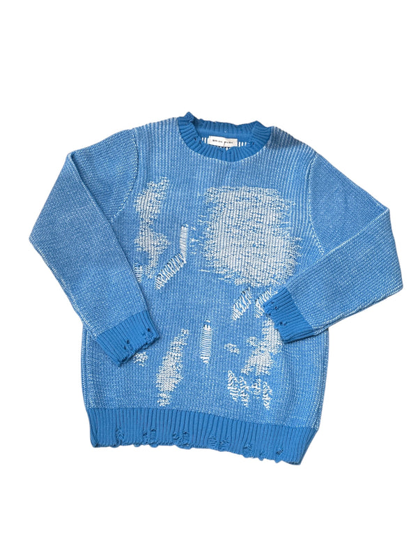 Maglione girocollo  con strappi