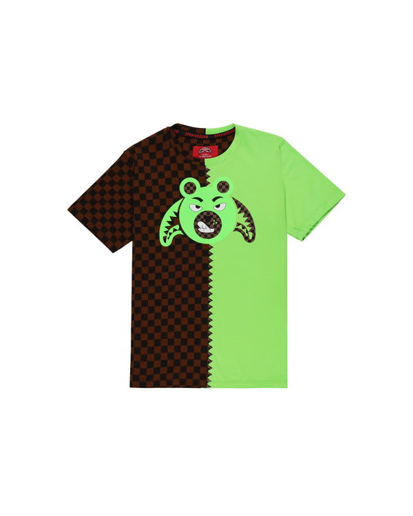 Shirt mezza manica di cotone con orso