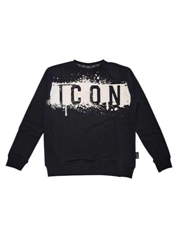 Felpa girocollo con scritta grande