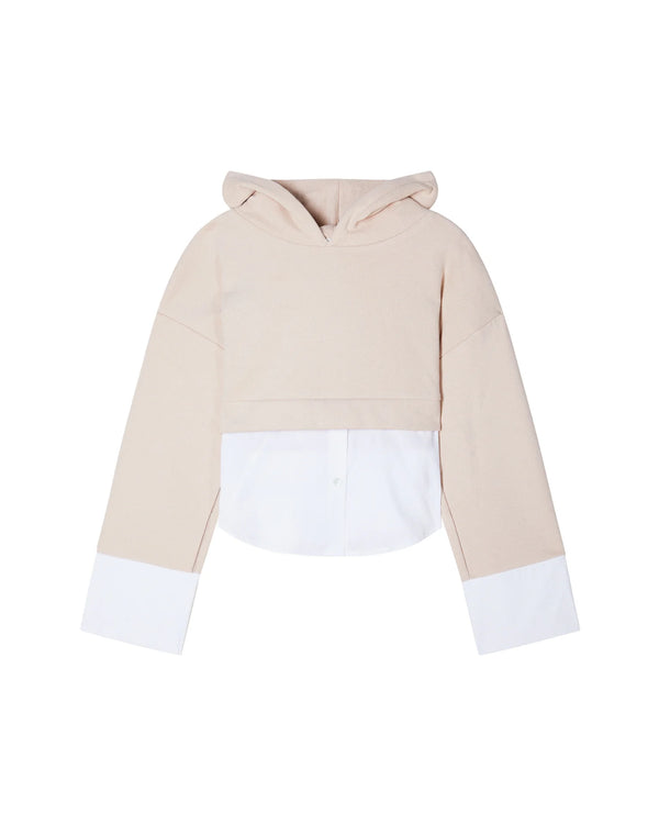 Felpa con cappuccio e camicia