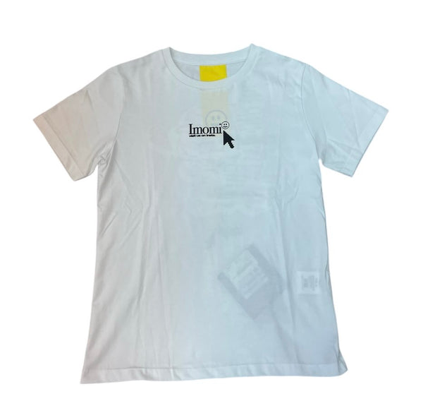 T-SHIRT IN TINTA UNITA CON STAMPA A CONTRASTO