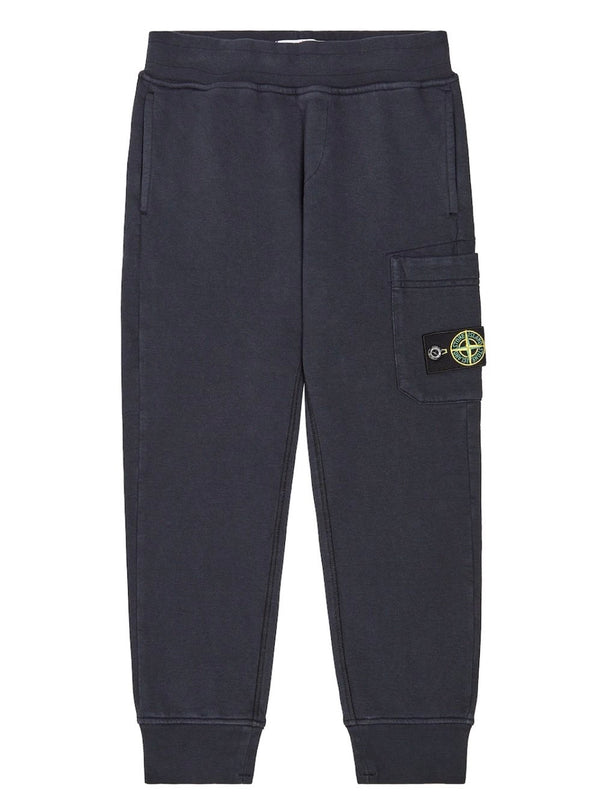 Pantalone Jogging con BADGE Logo Removibile. Fascia Elasticizzata alla Vita e Tasche Multiple