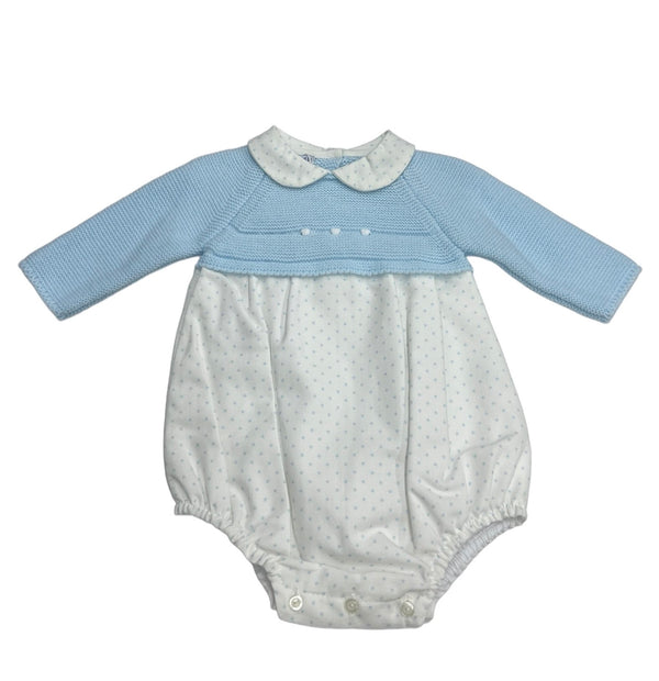 Pagliaccetto Combinato con Colletto, Bottoncini sull Apertura Gamba