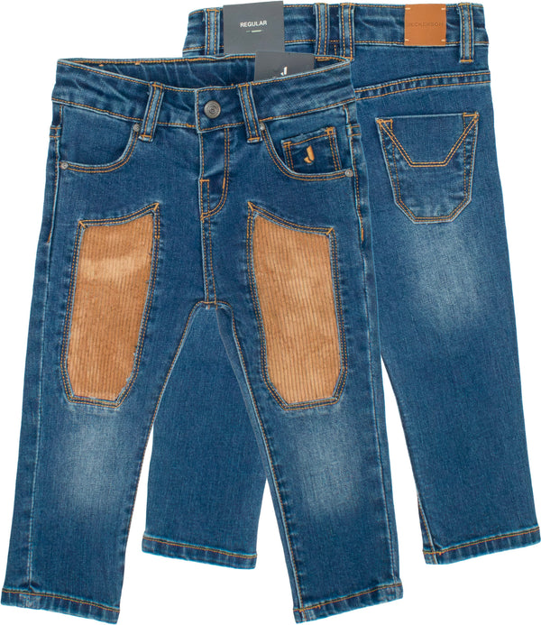 Pantalone di jeans 5 tasche in velluto