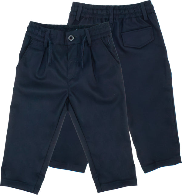 Pantalone classico con bottone e laccetti regolabili