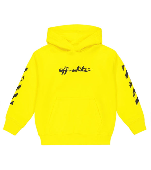Felpa con Cappuccio SCRIPT HOODIE YELLOW BLACK