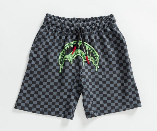 SHORTS DBD WAS HERE CHECK GREY