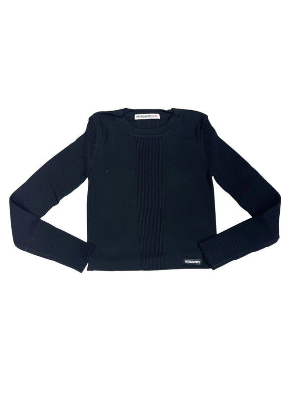 Maglione di lana a costine