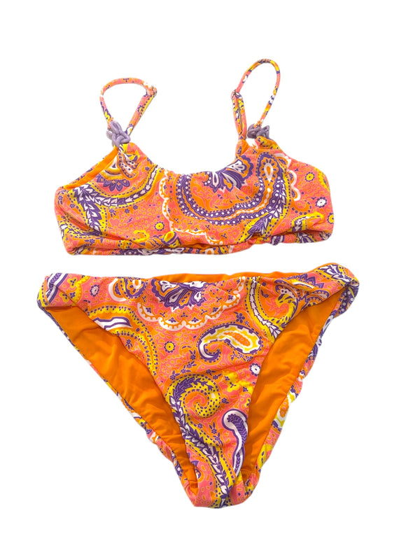 Costume a due pezzi a fascia a fantasia