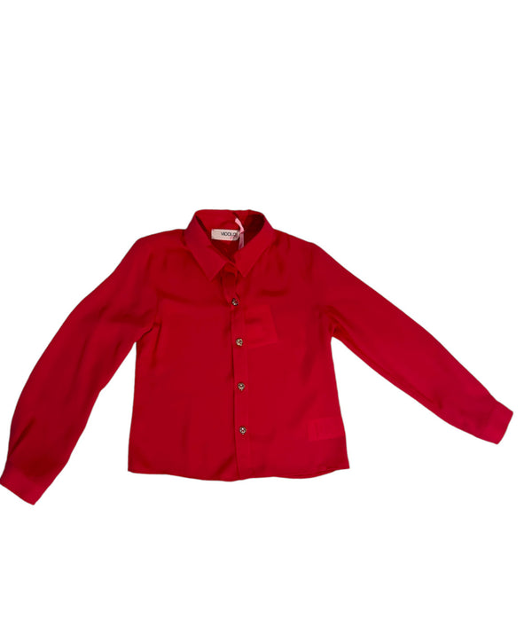 Camicia maniche lunghe con bottoni oro